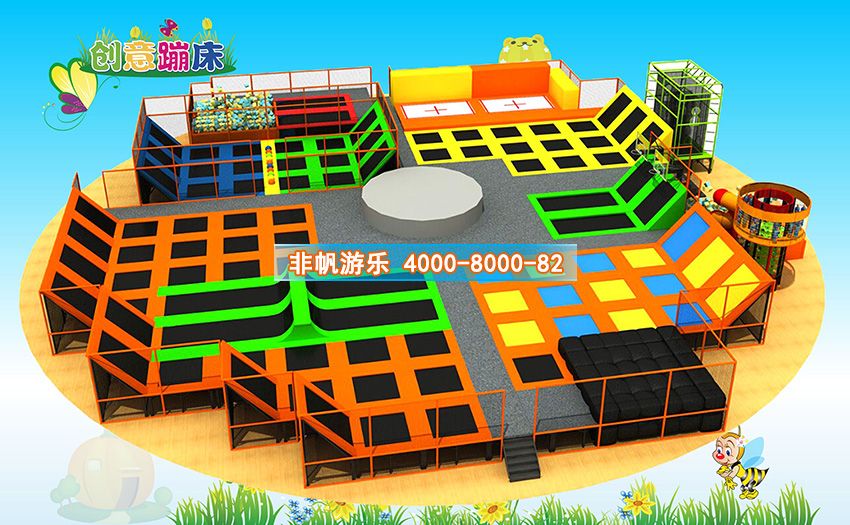 兒童淘氣堡創(chuàng)意蹦床主題運動樂園