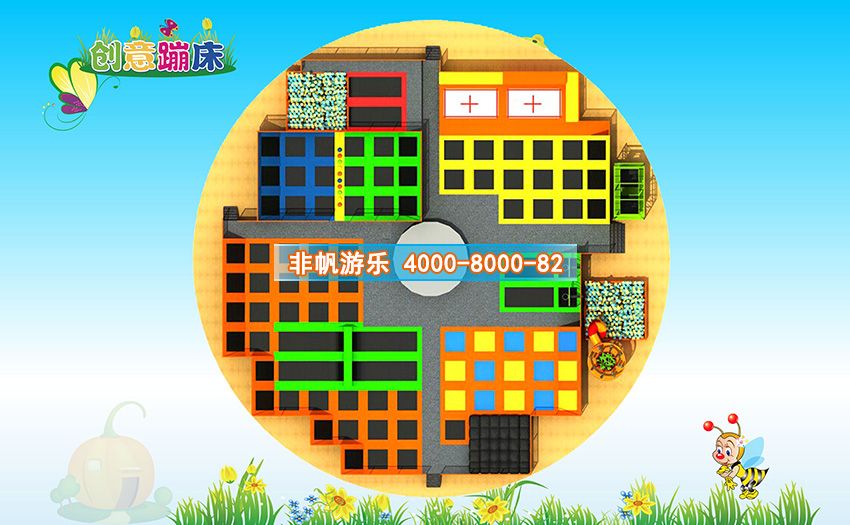 兒童淘氣堡創(chuàng)意蹦床主題運動樂園